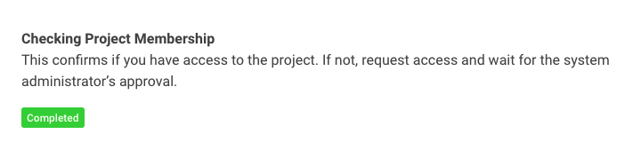 A sample Portal account onboarding with 'Checking Project Membership' step complete.