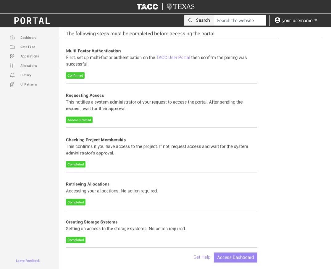 A sample Portal account onboarding with all steps complete.